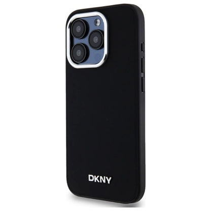 DKNY Plain Logo MagSafe iPhone 15 Pro Max Case - Black_1