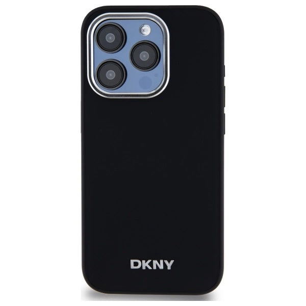 DKNY Plain Logo MagSafe iPhone 15 Pro Max Case - Black_2