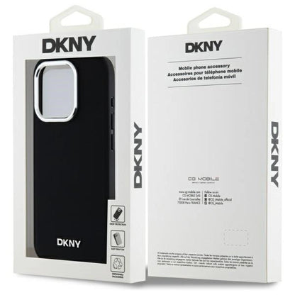 DKNY Plain Logo MagSafe iPhone 15 Pro Max Case - Black_7