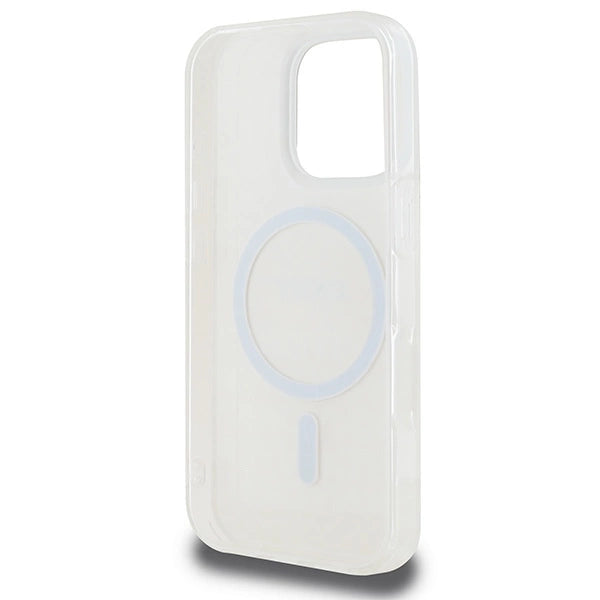 DKNY Repeat Texture Pattern &amp; Stripe MagSafe iPhone 16 Pro Case - Pink_6