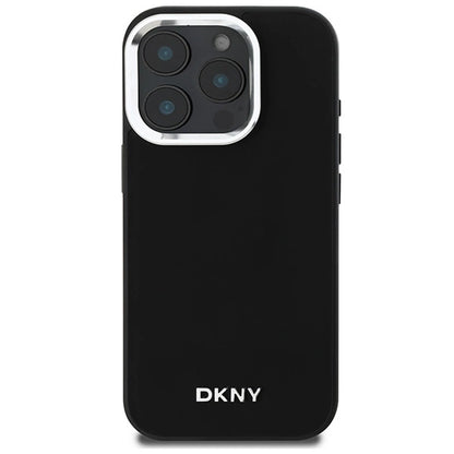 DKNY Plain Silver Logo MagSafe iPhone 16 Pro Case - Black_2