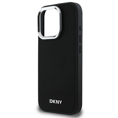 DKNY Plain Silver Logo MagSafe iPhone 16 Pro Case - Black_5
