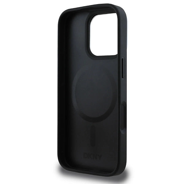 DKNY Plain Silver Logo MagSafe iPhone 16 Pro Case - Black_6
