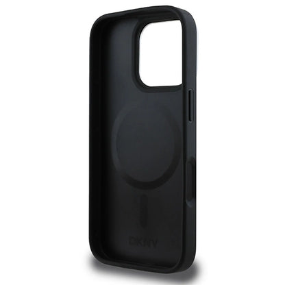 DKNY Plain Silver Logo MagSafe iPhone 16 Pro Case - Black_6