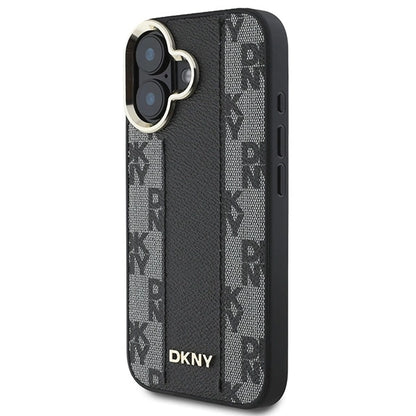 DKNY Checkered Pattern Magsafe iPhone 16 Plus Case - Black_1