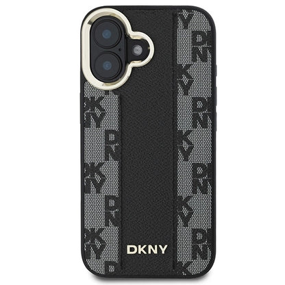 DKNY Checkered Pattern Magsafe iPhone 16 Plus Case - Black_2