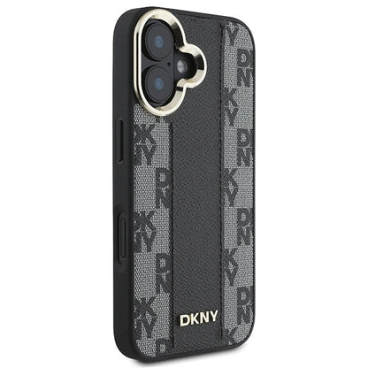 DKNY Checkered Pattern Magsafe iPhone 16 Plus Case - Black_3