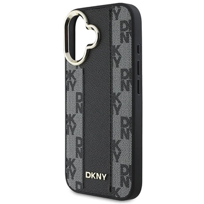 DKNY Checkered Pattern Magsafe iPhone 16 Plus Case - Black_5