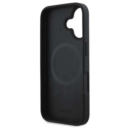 DKNY Checkered Pattern Magsafe iPhone 16 Plus Case - Black_6