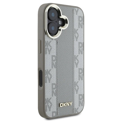 DKNY Checkered Pattern Magsafe iPhone 16 Case - Beige_3