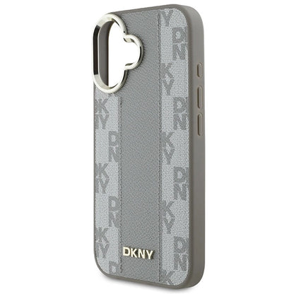 DKNY Checkered Pattern Magsafe iPhone 16 Case - Beige_5