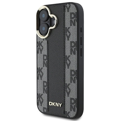 DKNY Checkered Pattern Magsafe iPhone 16 Case - Black_1