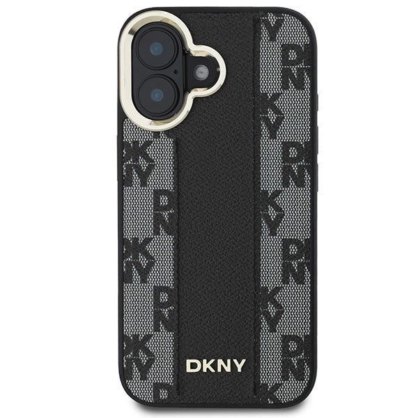DKNY Checkered Pattern Magsafe iPhone 16 Case - Black_2