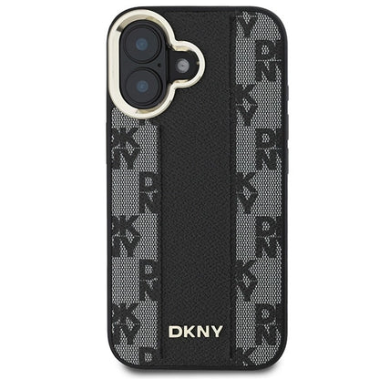 DKNY Checkered Pattern Magsafe iPhone 16 Case - Black_2
