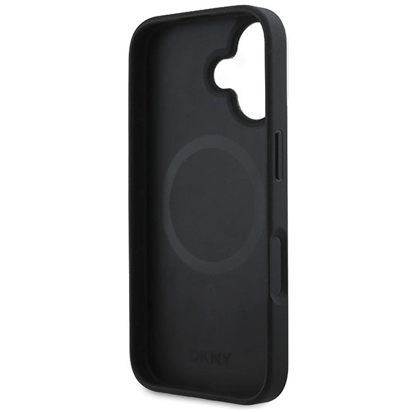 DKNY Checkered Pattern Magsafe iPhone 16 Case - Black_6