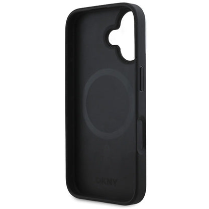 DKNY Checkered Pattern Magsafe iPhone 16 Case - Black_6