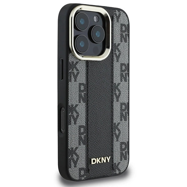 DKNY Checkered Pattern Magsafe iPhone 16 Pro Max Case - Black_3