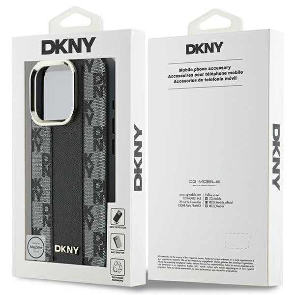 DKNY Checkered Pattern Magsafe iPhone 16 Pro Max Case - Black_7