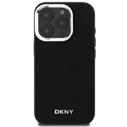 DKNY Plain Silver Logo MagSafe iPhone 16 Pro Max Case - Black_2