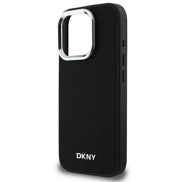 DKNY Plain Silver Logo MagSafe iPhone 16 Pro Max Case - Black_5