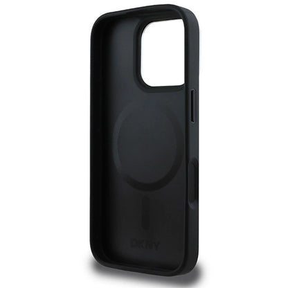 DKNY Plain Silver Logo MagSafe iPhone 16 Pro Max Case - Black_6