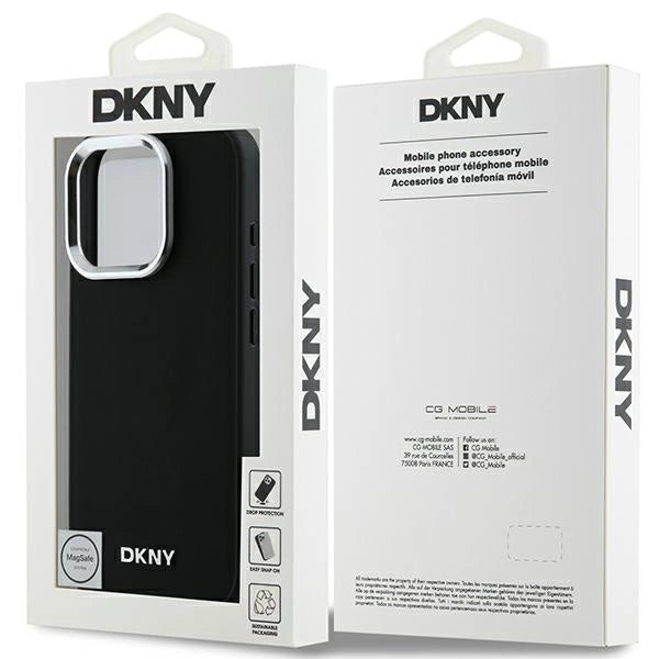 DKNY Plain Silver Logo MagSafe iPhone 16 Pro Max Case - Black_7