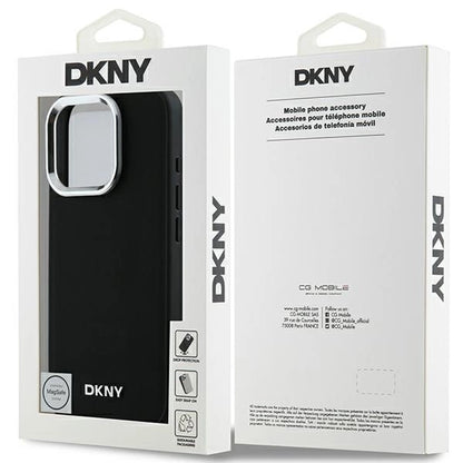 DKNY Plain Silver Logo MagSafe iPhone 16 Pro Max Case - Black_7