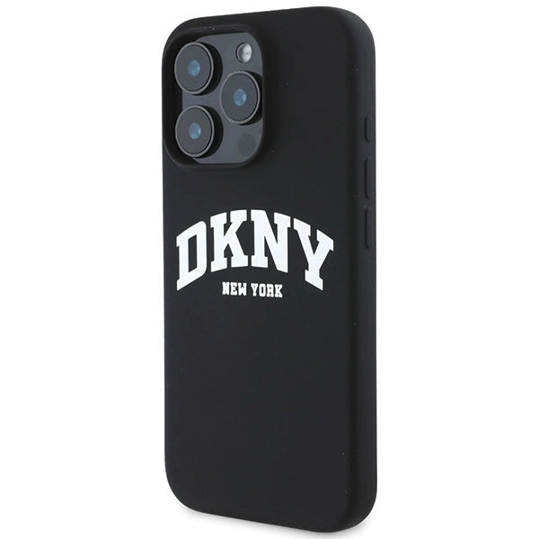 DKNY Silicone White Printed Logo MagSafe Case for iPhone 16 Pro Max - Black_1