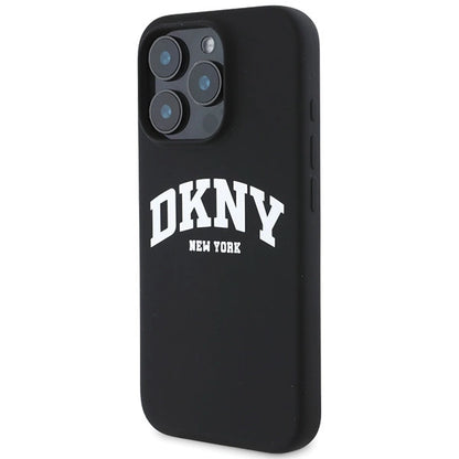 DKNY Silicone White Printed Logo MagSafe Case for iPhone 16 Pro Max - Black_1