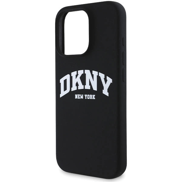 DKNY Silicone White Printed Logo MagSafe Case for iPhone 16 Pro Max - Black_5