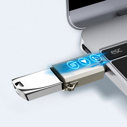 Joyroom S-H151 USB-C (male) / USB-A (female) Adapter with Lanyard Eyelet - Silver_1