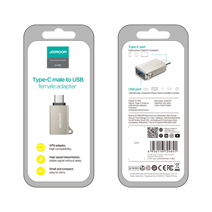 Joyroom S-H151 USB-C (male) / USB-A (female) Adapter with Lanyard Eyelet - Silver_7