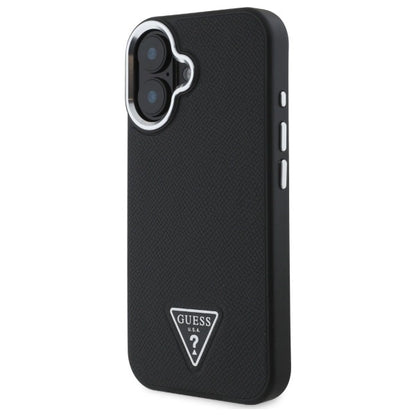 Guess Grained Triangle MagSafe case for iPhone 16 - black_1