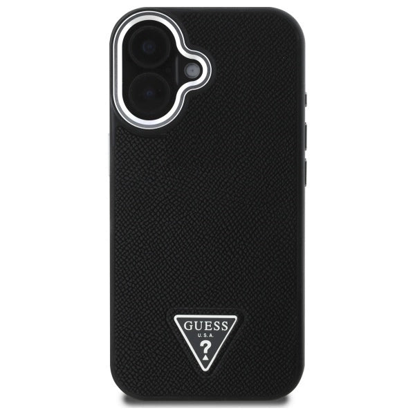 Guess Grained Triangle MagSafe case for iPhone 16 - black_2