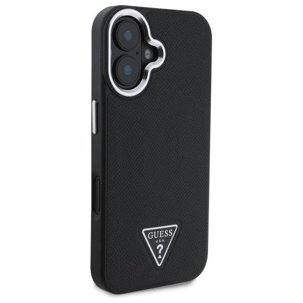 Guess Grained Triangle MagSafe case for iPhone 16 - black_3