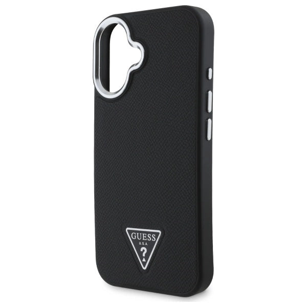 Guess Grained Triangle MagSafe case for iPhone 16 - black_5