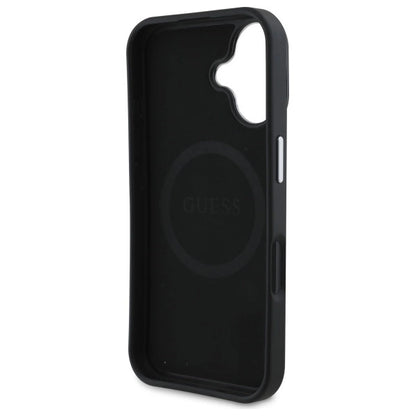 Guess Grained Triangle MagSafe case for iPhone 16 - black_6