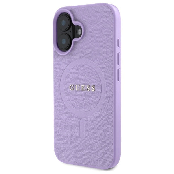 Guess Saffiano MagSafe iPhone 16 Case - Purple_1