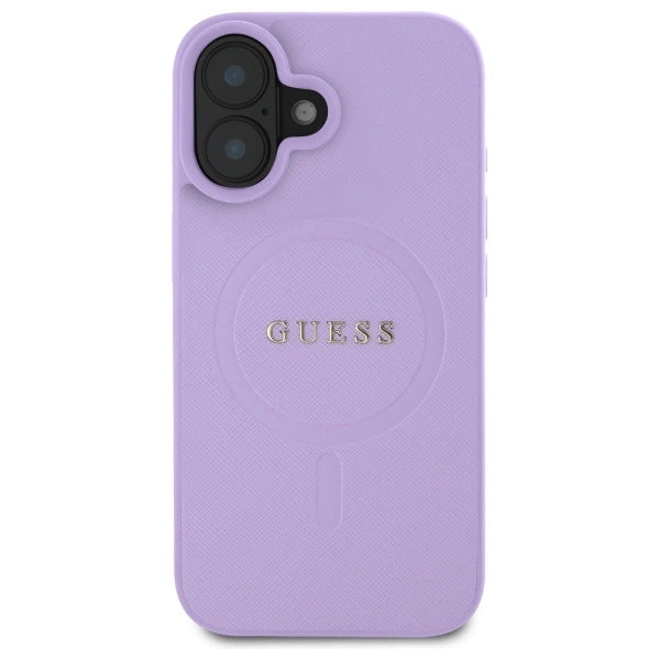 Guess Saffiano MagSafe iPhone 16 Case - Purple_2