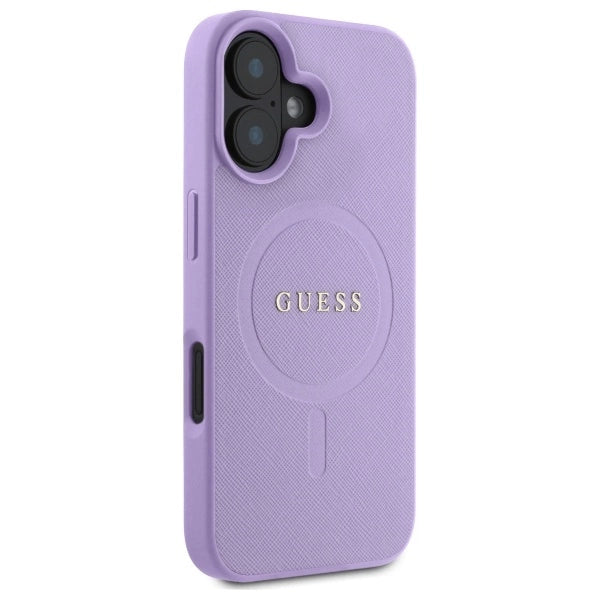 Guess Saffiano MagSafe iPhone 16 Case - Purple_3
