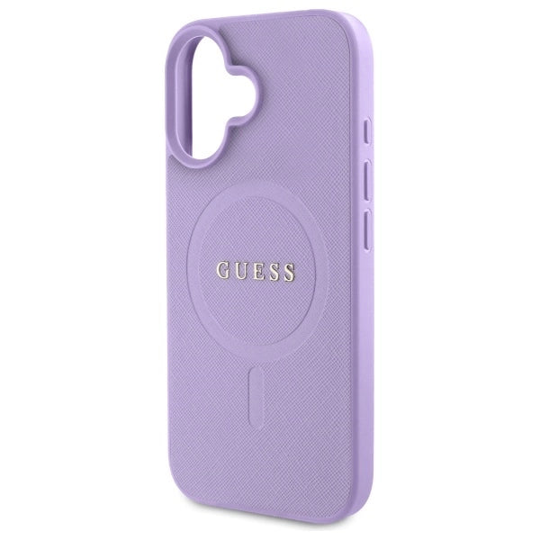 Guess Saffiano MagSafe iPhone 16 Case - Purple_5