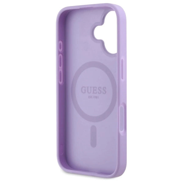 Guess Saffiano MagSafe iPhone 16 Case - Purple_6