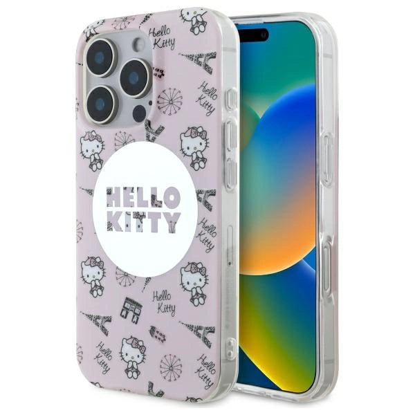 Hello Kitty IML All Over Paris Magsafe iPhone 16 Pro Case - Pink_0