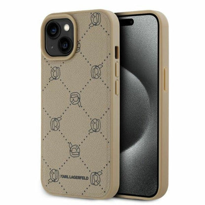 Karl Lagerfeld Magsafe Karl Head iPhone 15 Case - Beige_0