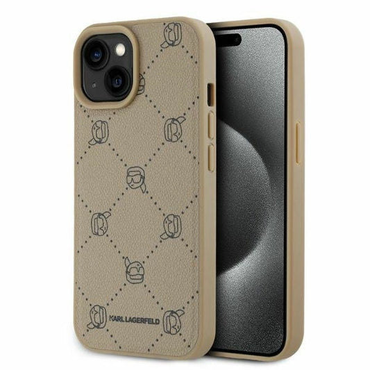 Karl Lagerfeld Magsafe Karl Head iPhone 15 Case - Beige_0