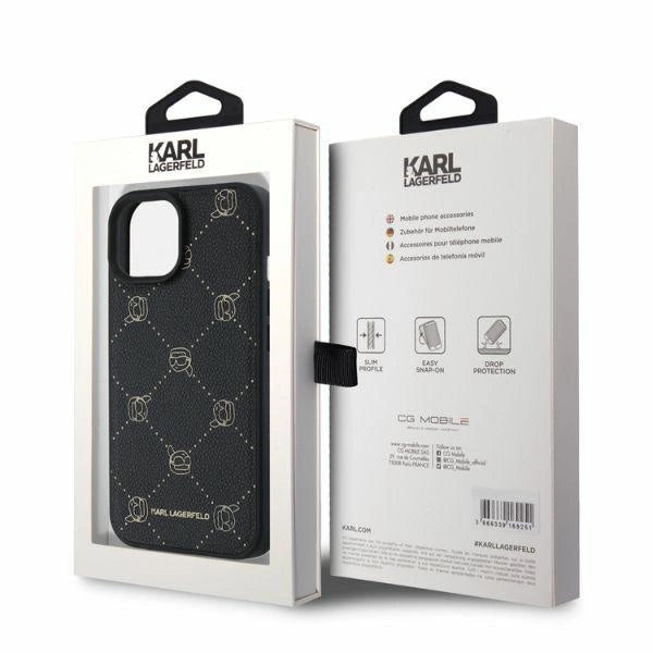 Karl Lagerfeld Magsafe Karl Head iPhone 15 Case - Black_3