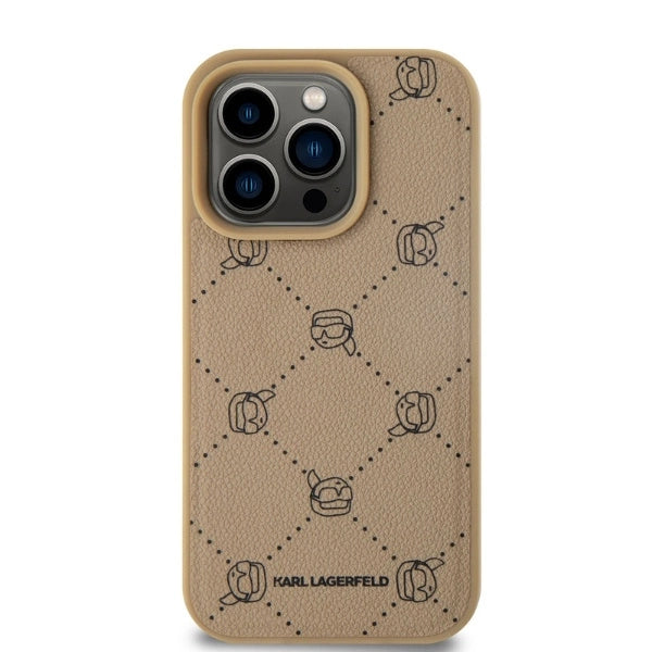 Karl Lagerfeld Magsafe Karl Head Case for iPhone 15 Pro Max - Beige_1