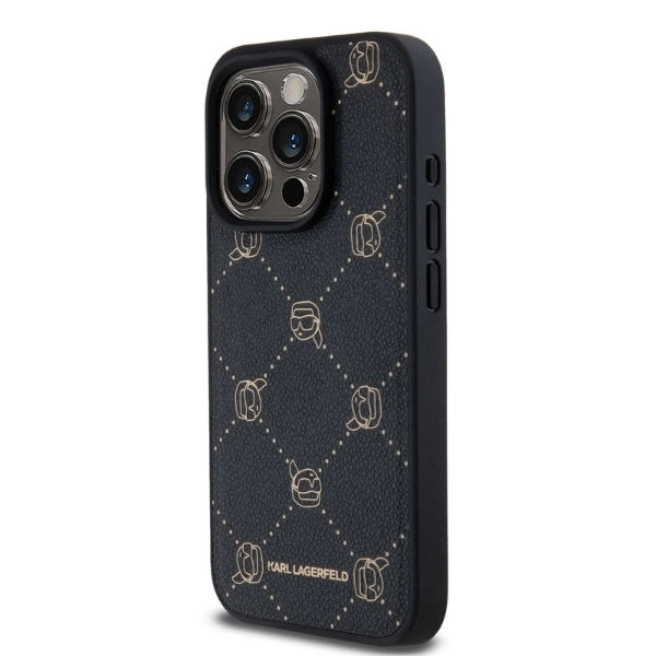 Karl Lagerfeld Magsafe Karl Head Case for iPhone 15 Pro Max - Black_2