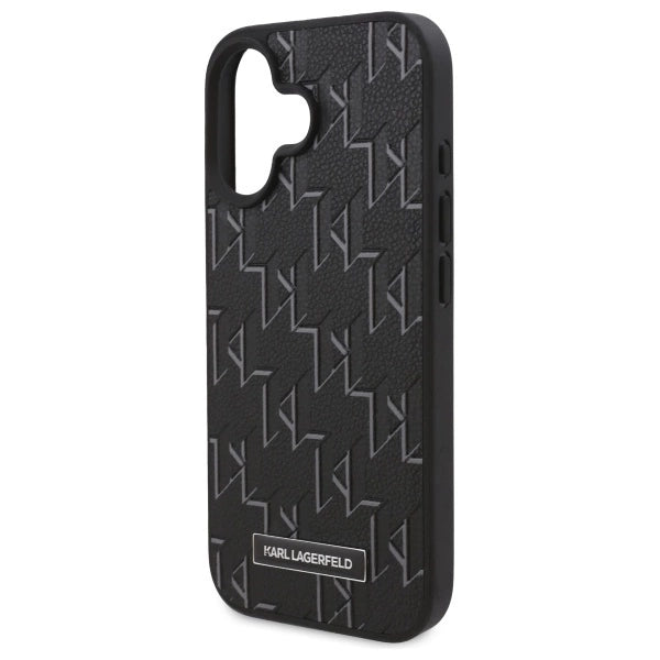 Karl Lagerfeld Hot Stamp Magsafe iPhone 16 Plus Case - Black_5