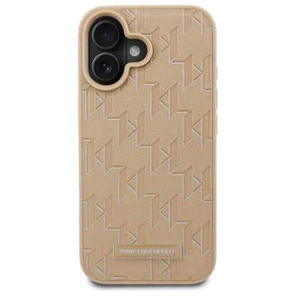 Karl Lagerfeld Hot Stamp Magsafe iPhone 16 Case - Beige_2